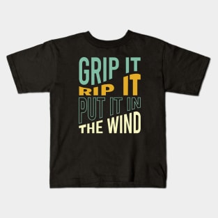 Funny Archery Saying Grip It Rip It Kids T-Shirt